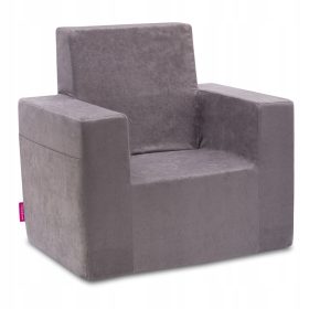Fotelj za otroke Badum Classic, sive barve