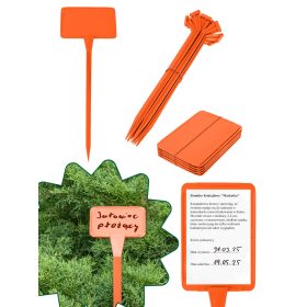    20x VELIKIH TABL ZA OPIS RASTLIN 16x11 ZAMENLJIVIH ORANŽNIH