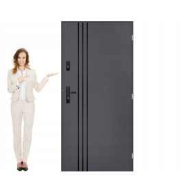 Vrhunska zunanja vrata LEDA BLACK 1L - 55 mm