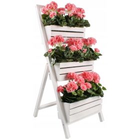  Leseno stojalo za rože z lestvijo in vložkom 105 x 58 x 46 cm