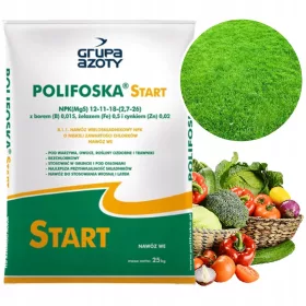   Optimized name: Polifoska Start NPK 12/11/18 25 kg granulat za trate in vrtove

Optimized description: 
Polifoska Start je visokokakovosten granulat gnojila, ki je idealen za trate, vrtove, rože, sadn