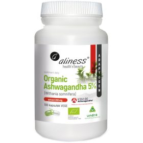 Aliness Organic Ashwagandha 5% Ekstrakt 200 mg - 100 Kapsul