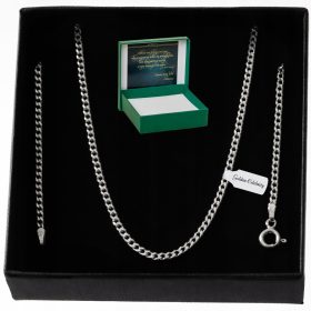   SREBRNI OKLEPAN VERIŽICA 45 cm / 2 mm 925 TRDNA / MOČNA za DARILA