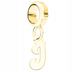 Zlata črka I iz srebra 925