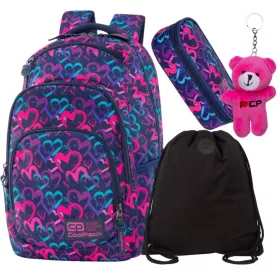   CoolPack večpredalni šolski nahrbtnik Shades of purple, Shades of blue, Shades of pink 20 l