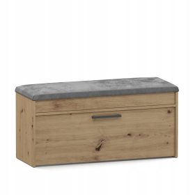   TopEshop Garderobna omara za čevlje s sedežem 100 x 49 x 35 cm v obrtniškem hrastu