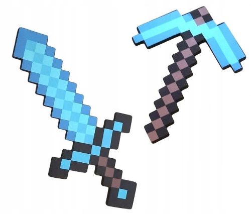 Diamantni meč in kramp figura Minecraft