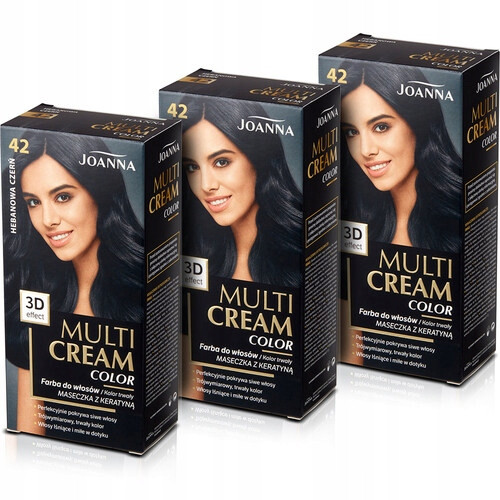 Joanna Multi Cream 3x barva za lase črna 42