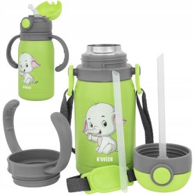   Bidon za vroče in hladne napitke 300 ml z motivom slončka N'oveen TB564 zelena