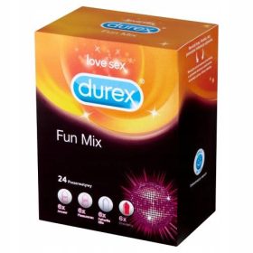 Durex Fun Mix kondomi za večje užitke, 24 kosov