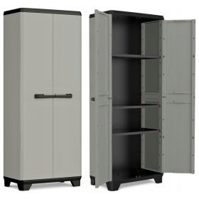 Plastična visoka vrtna omara Planet Keter 173x68 cm siva