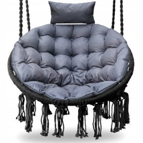   Blomster vrhunska viseča blazina kokon PREMIUM siva 110 x 110 x 10 cm