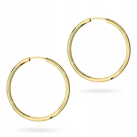  ZLATI OBROČASTI UHANI 25mm pr. 585 OBROČEK 14k