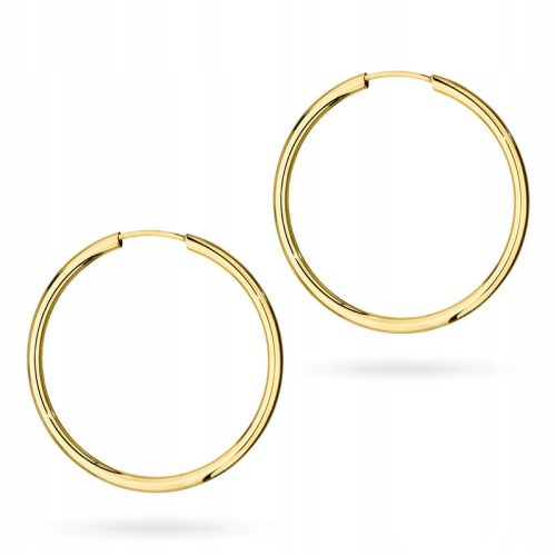  ZLATI OBROČASTI UHANI 25mm pr. 585 OBROČEK 14k