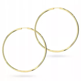  ZLATI OBROČASTI UHANI 50mm pr. 585 OBROČEK 14k