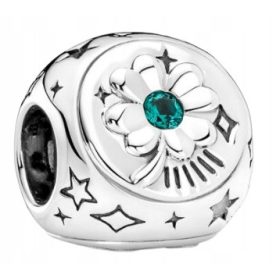   arobni obesek s pikapolonico, podkovanjo in deteljico srebrne zlitine s925