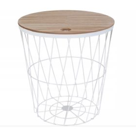 ELEGANTNA OKROGLA MIZA ZA KAVO 38 x 38 x 40 cm ČRNA