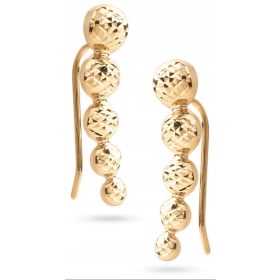  ZLATI UHANI Z DIAMANTNO KROGLICO UŠESNIČKI 585