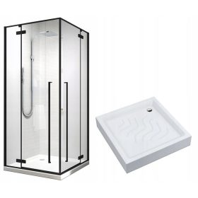 Tuš kabina Atea 80x80 cm + kvadratna tuš kad Galero 3.360