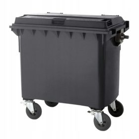 Kontejner za mešane odpadke WEBER, 660 litrov, črne barve