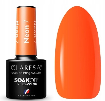 CLARESA Neon Hybrid Gel Polish 7 ORANGE 7022