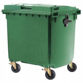 Kontejner za smeti za steklo, odpadki, 1100L, zelena