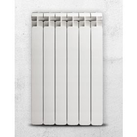   Faral Alba 1489 W aluminijasti radiator bel 800 x 680 x 95 mm - stranski priključek