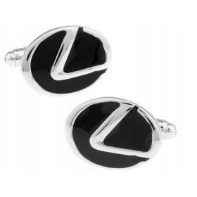   Elegantni manšetni gumbi Lexus Abotoaduras, srebrni in črni