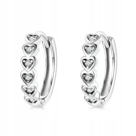  Srebrni uhani SHINING HEARTS S925