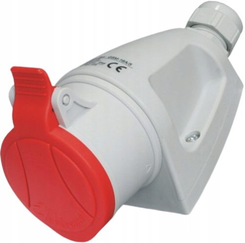 Električna vtičnica z dławikiem 5P 32A 400V IP44, Elektromet, siva
