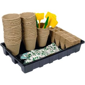   Zestaw za setvene lončke Flo 8 cm x 20,5 x 4,5 cm, naravna plastika