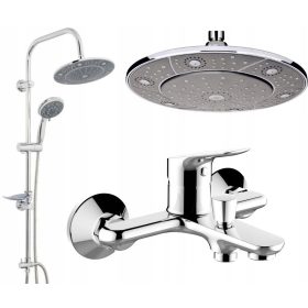 Stenska enoročna armatura za kad in tuš Reihe TOP krom