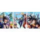 Stenska slika Zgodovina Dragon Ball - 3x Premium Triptih 50x70 cm