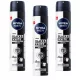 NIVEA moški antiperspirant Black White Original 200 ml x 3