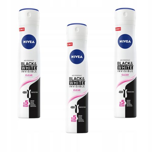 Nivea Črnobeli 3 x 200 ml antiperspiranti