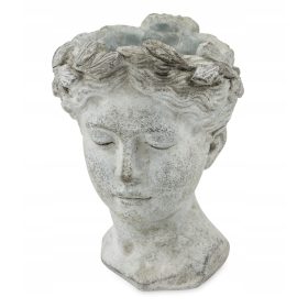 Betonska glava za cvetlične lončke s sivo barvo 21 x 14 cm