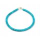 Turkizna naravna zapestnica z 4 mm ploščami Arizona