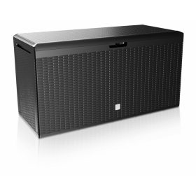 Plastična vrtna škatla na kolesih, 290 litrov, siva