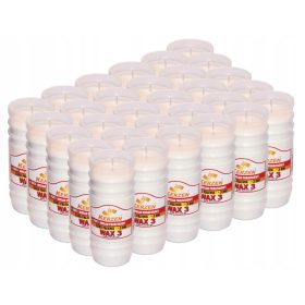   VOSKI ZA SVEČE KERZEN WAX 3 parafinski vložki za sveče 72h 30 kosov