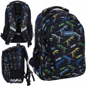   Head Večpredstavni šolski nahrbtnik DINOS ERA, 4 prekati, motiv dinozavrov