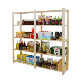   Leseni regal za shranjevanje Wamar 170 x 170 x 28 cm maks. 40 kg na polico