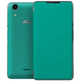   Elegantna preklopna torbica za Wiko Rainbow Lite, turkizna barva