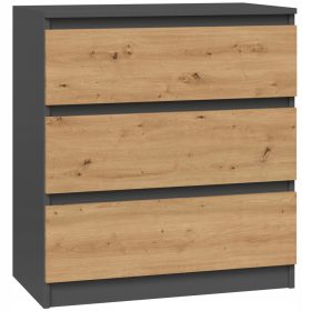 Kakovostna komoda MALWA M3 v antracitni barvi