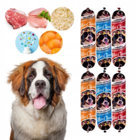 Ljubimčki mokra hrana, mešanica okusov za pse, 1 kg