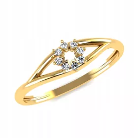 ZAROČNI PRSTAN Z ZVEZDO ZLATO 585