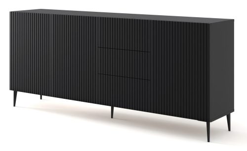 Komoda Homlando Ravenna B 200 x 42 x 87 cm mat črna