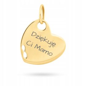 ZLATI OBESEK SRČEK 585 Z GRAVIRANJEM