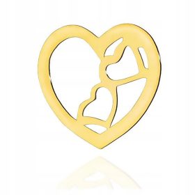 Zlato srčni obesek za modne zvezdnike