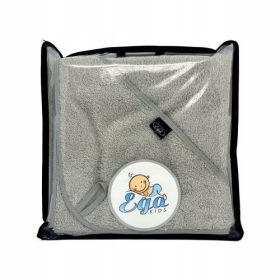 EGA Otroška brisača s kapuco 75x75 cm siva