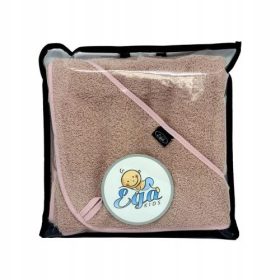 EGA Otroški kopalni plašček z kapuco 75x75 cm roza